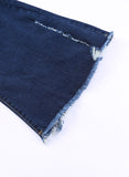 Distressed High Waist Flared Jeans