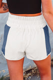 Color Block Split High Waist Shorts