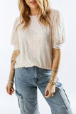 Sequin Puff Sleeve Top