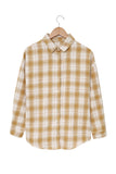 Turn Down Collar Plaid Shirt