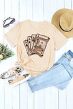 Western Poker Cards Graphic T Shirt