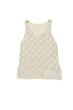 Rhombus Hollow-out Knitted Tank Top