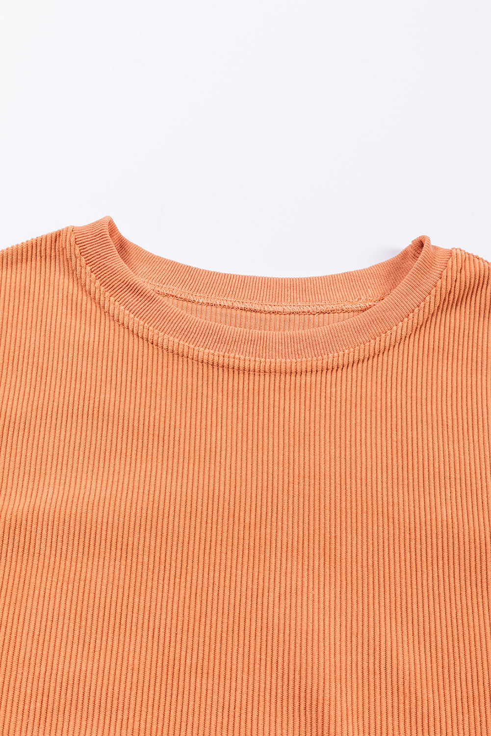 Sweat-shirt orange côtelé à imprimé fantôme Spooky Season