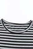 Striped Butterfly Sleeve T Shirt