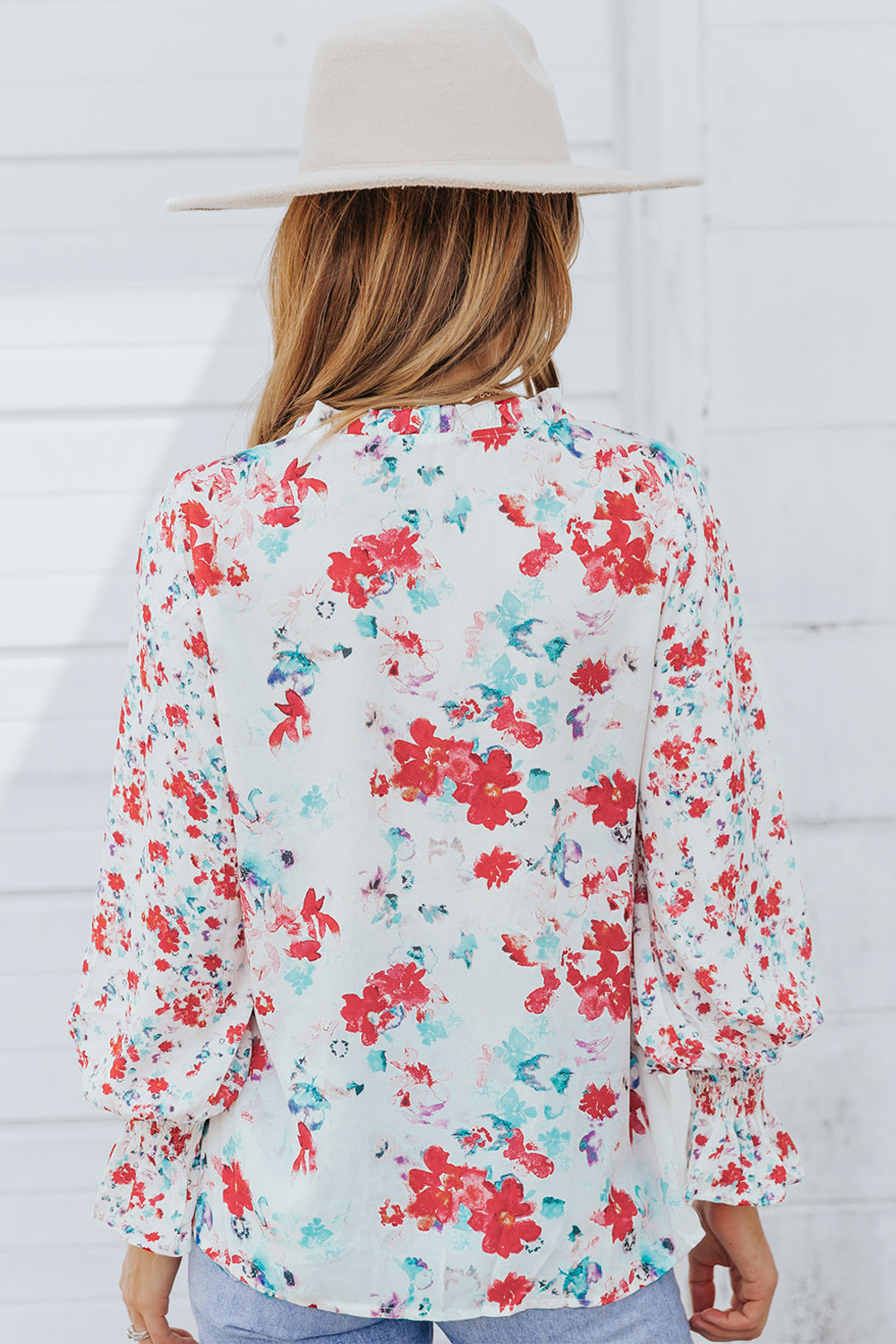 Cakewalk Floral Smocked Blouse