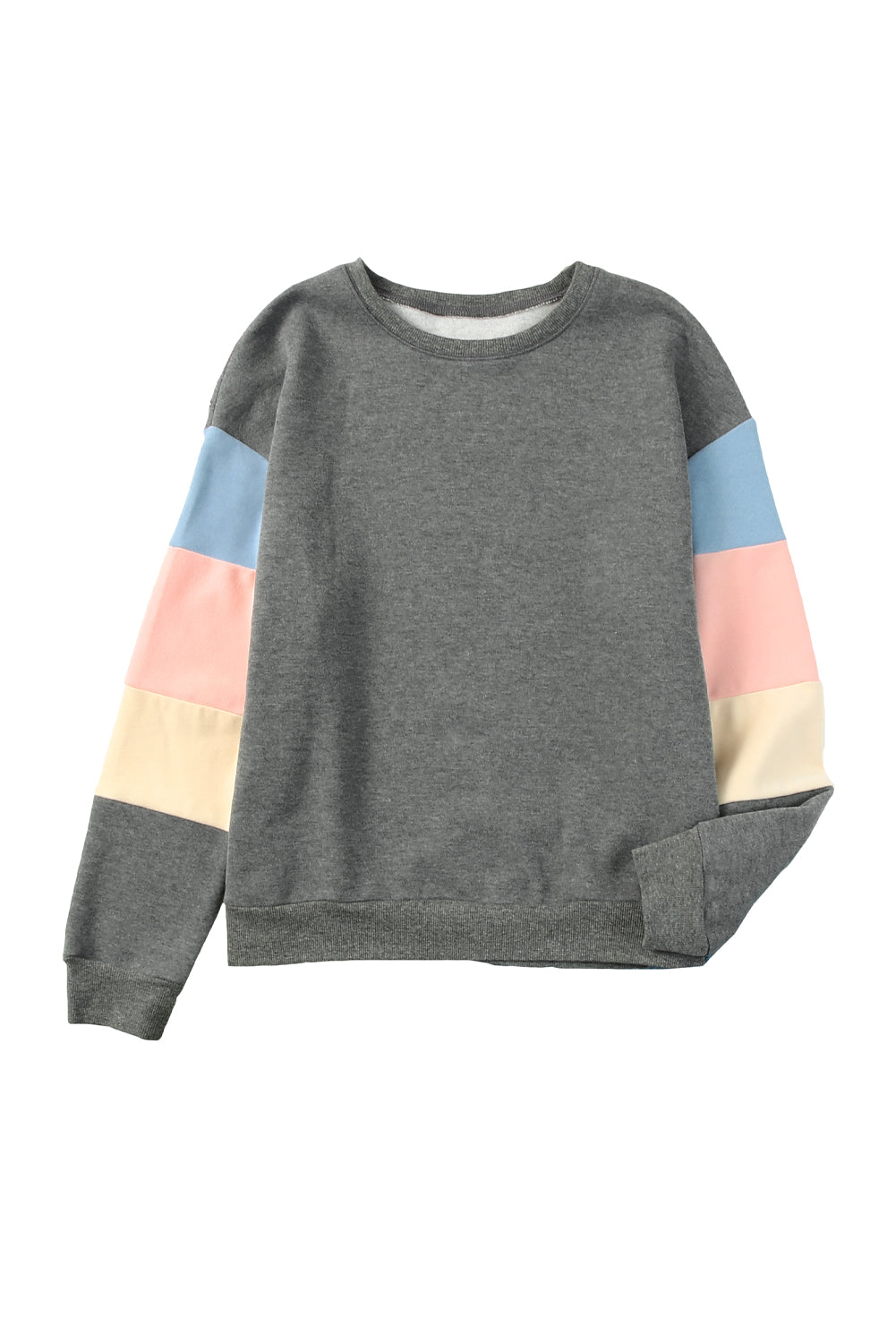 Colorblock Long Sleeve Pullover Sweatshirt