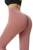 Leggings actifs de levage de fesses taille haute à large ceinture rose