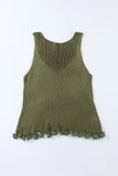 Tasseled Crochet Hollow-out Knit Tank