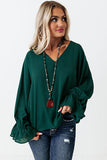 Flared Cuff Bishop Sleeve Blouse