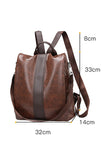 Multifunctional Retro Faux Leather Backpack