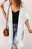 Loose Knitwear Kimono with Slits