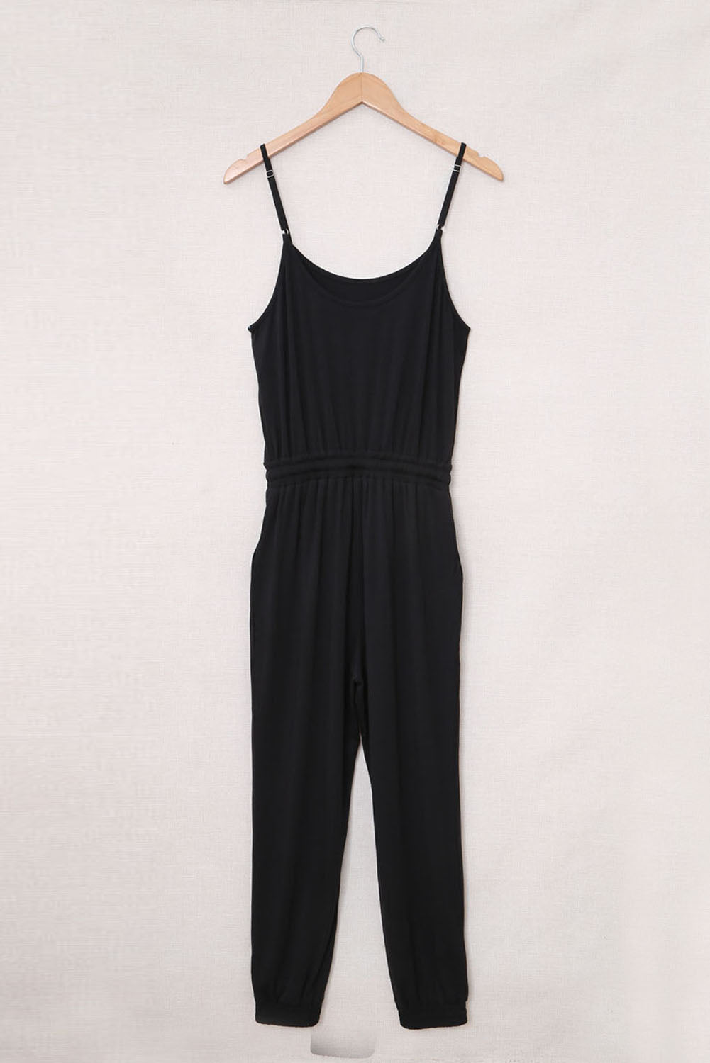 Drawstring Waist Spaghetti Straps Jumpsuit