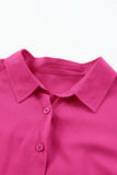 Chemise Dolman surdimensionnée douce Rose