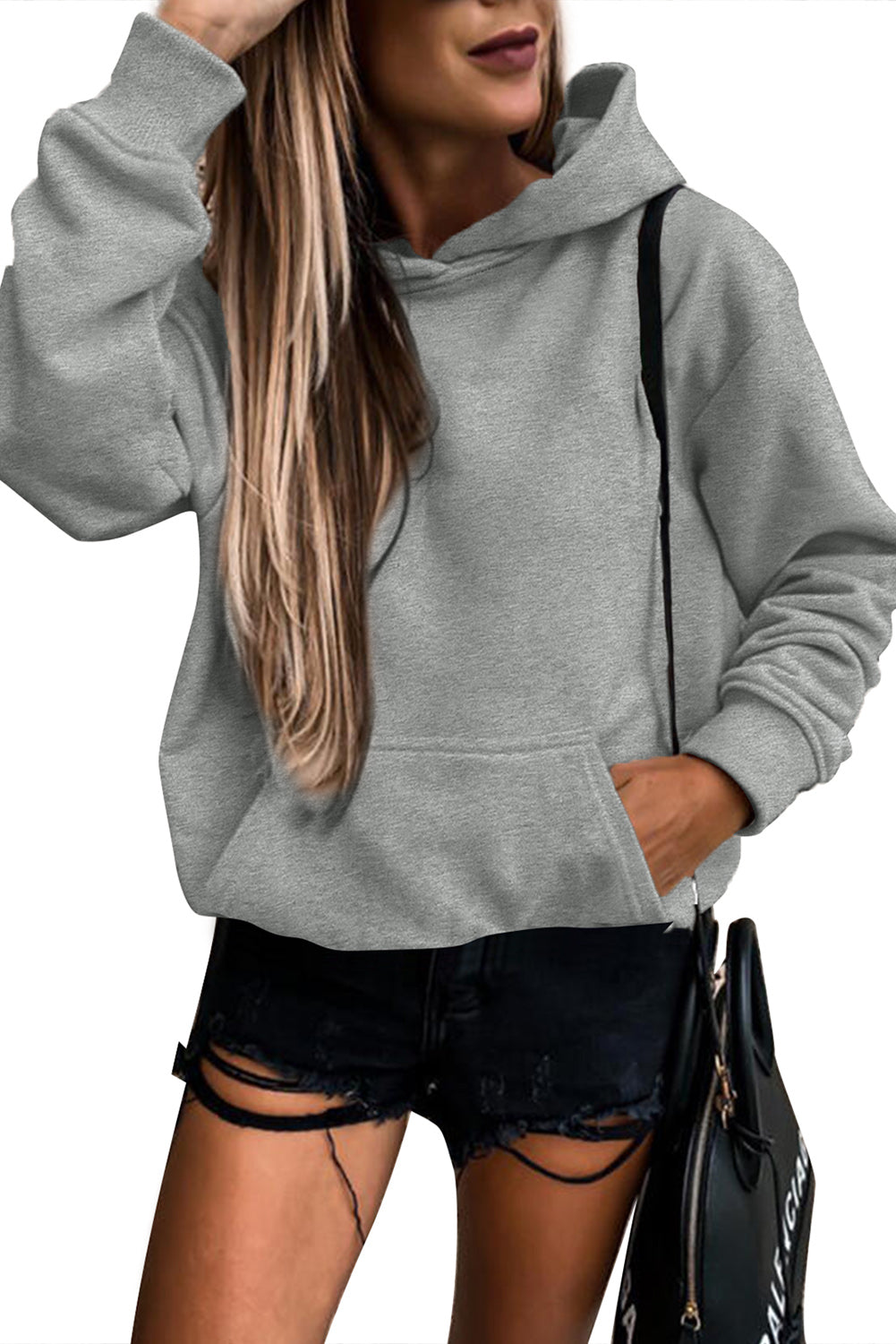 Loose Kangaroo Pocket Hoodie