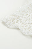 Haut court bralette en dentelle blanche