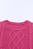 Striped Color Block Textured Knit Pullover Sweater