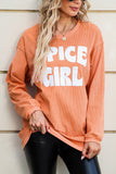 Sweat-shirt graphique SPICY GIRL en cordon orange 