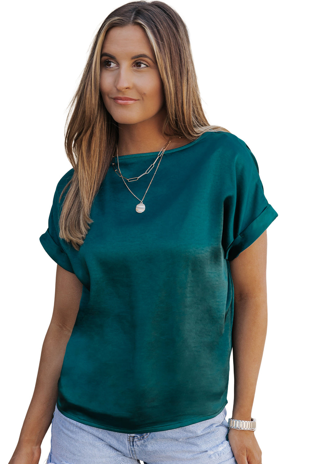 Solid Color Short Sleeve T Shirt