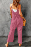 Spaghetti Straps Wide Leg Pocketed Jumpsuits