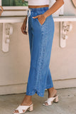 Wide Leg Drawstring Waist Loose Pants