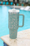 Leopard Print 40OZ Stainless Steel Portable Cup with Handle