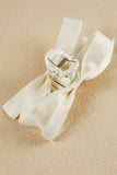 White Bow Decor Large Hair Claw Clip