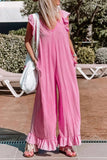 Ruffled Wide Leg Jumpsuit