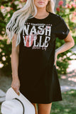 Robe t-shirt tendance noire Nashville Music Festival