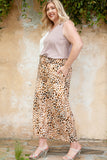 Plus Size Smoked High Waist Wide Leg Pants