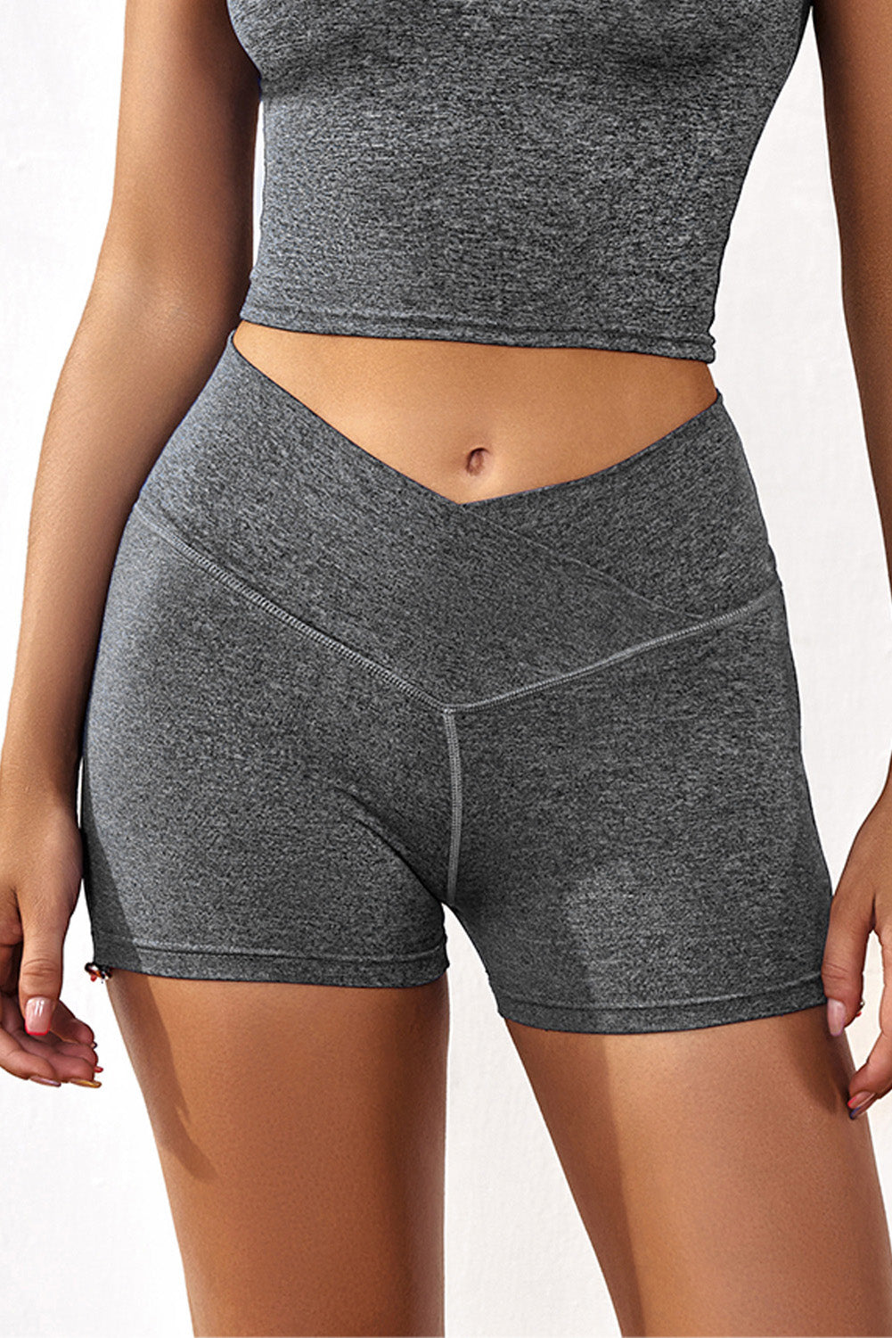 Short de yoga bleu Athletic Gym pour soulever les fesses