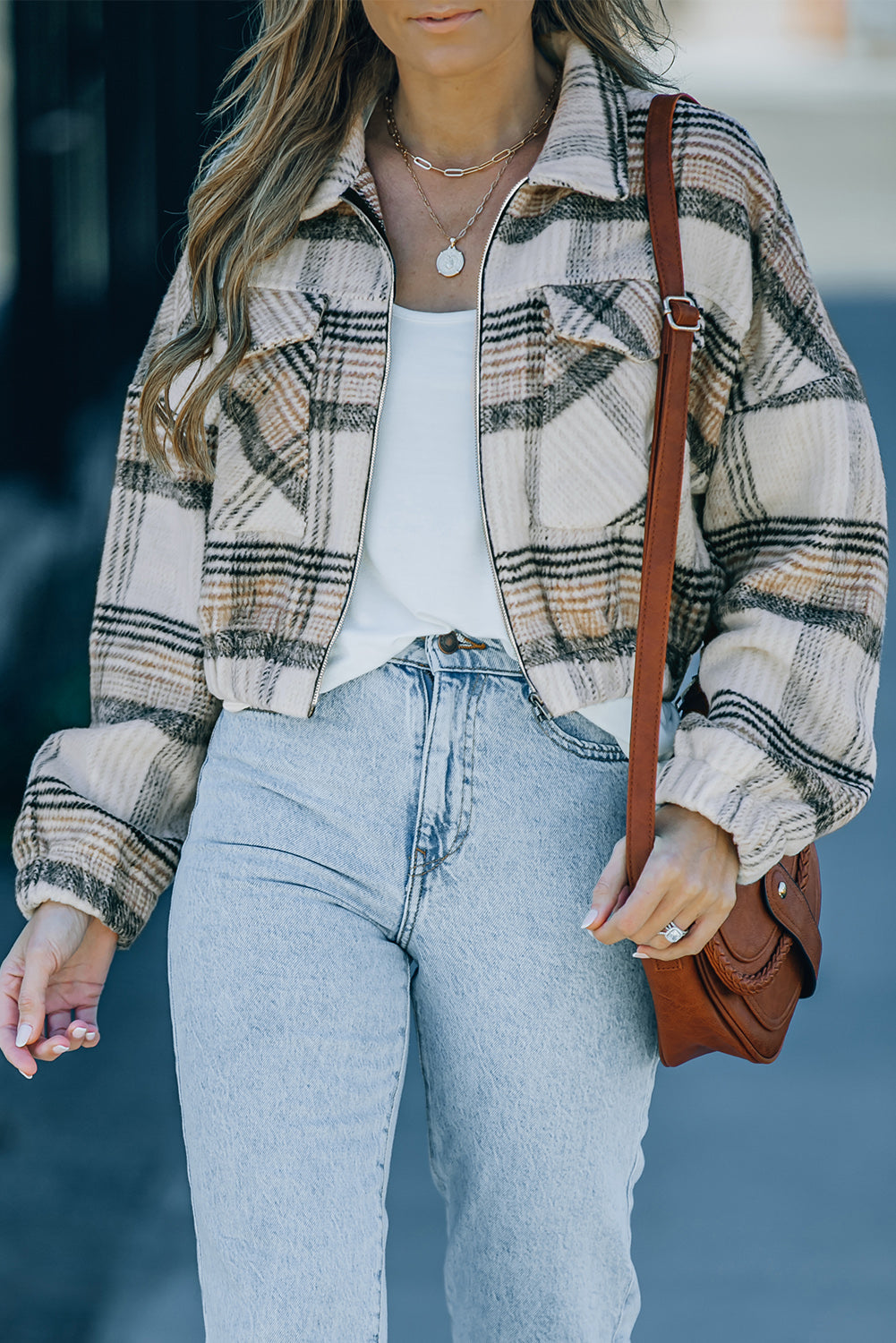 Vintage London Plaid Cropped Jacket