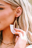 Bohemian Semi-circle Woven Drop Earrings