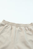 Tweed Wide Elastic Band High Waist Shorts