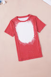 Tie-dyed Round Neck Short Sleeve T-shirt