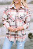 Plaid Button Front Chest Pocket Shacket