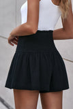 Smocked High Waist Plus Crinkle Shorts