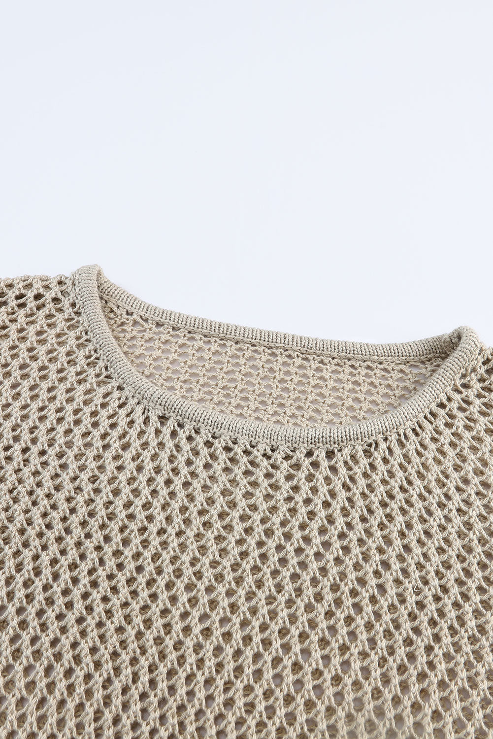 Hollow-out Knit Long Sleeve Top