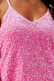 Sequin Adjustable Straps Tank Top