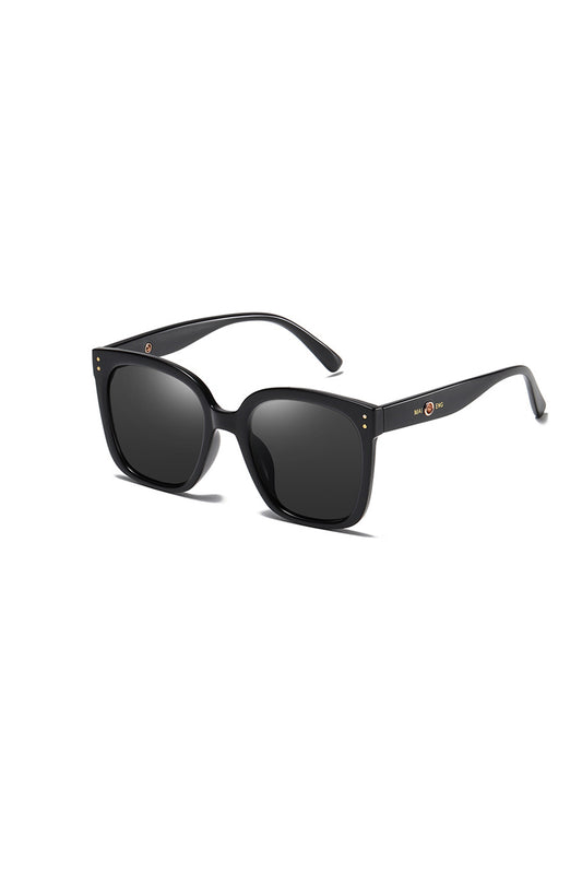 Lunettes de soleil noires à monture carrée rétro tendance