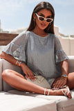 Ruffled Sleeves Sequin Blouse