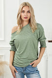 Smocked 3/4 Sleeve Casual Loose Top