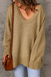 Ribbed Trim Oversize Sweater