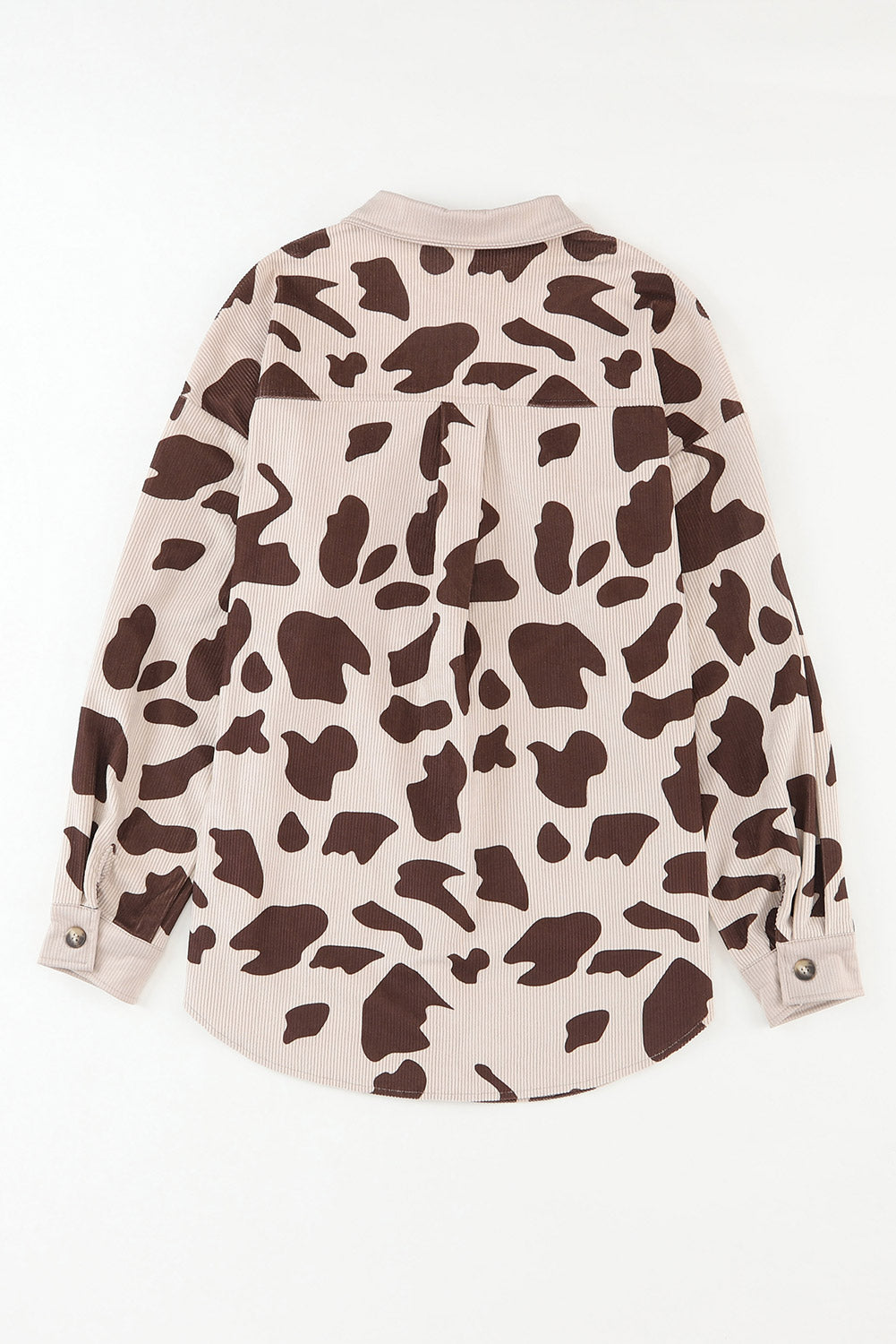 Cow Spots Printed Corduroy Shacket