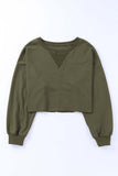 Drop Shoulder Cropped Sweatshirt