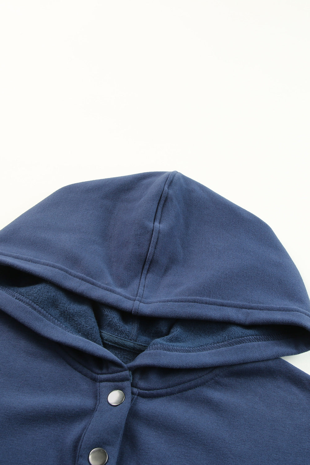 Turquoise Batwing Sleeve Pocketed Henley Hoodie