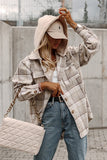 Plaid Removable Hood Buttoned Shacket