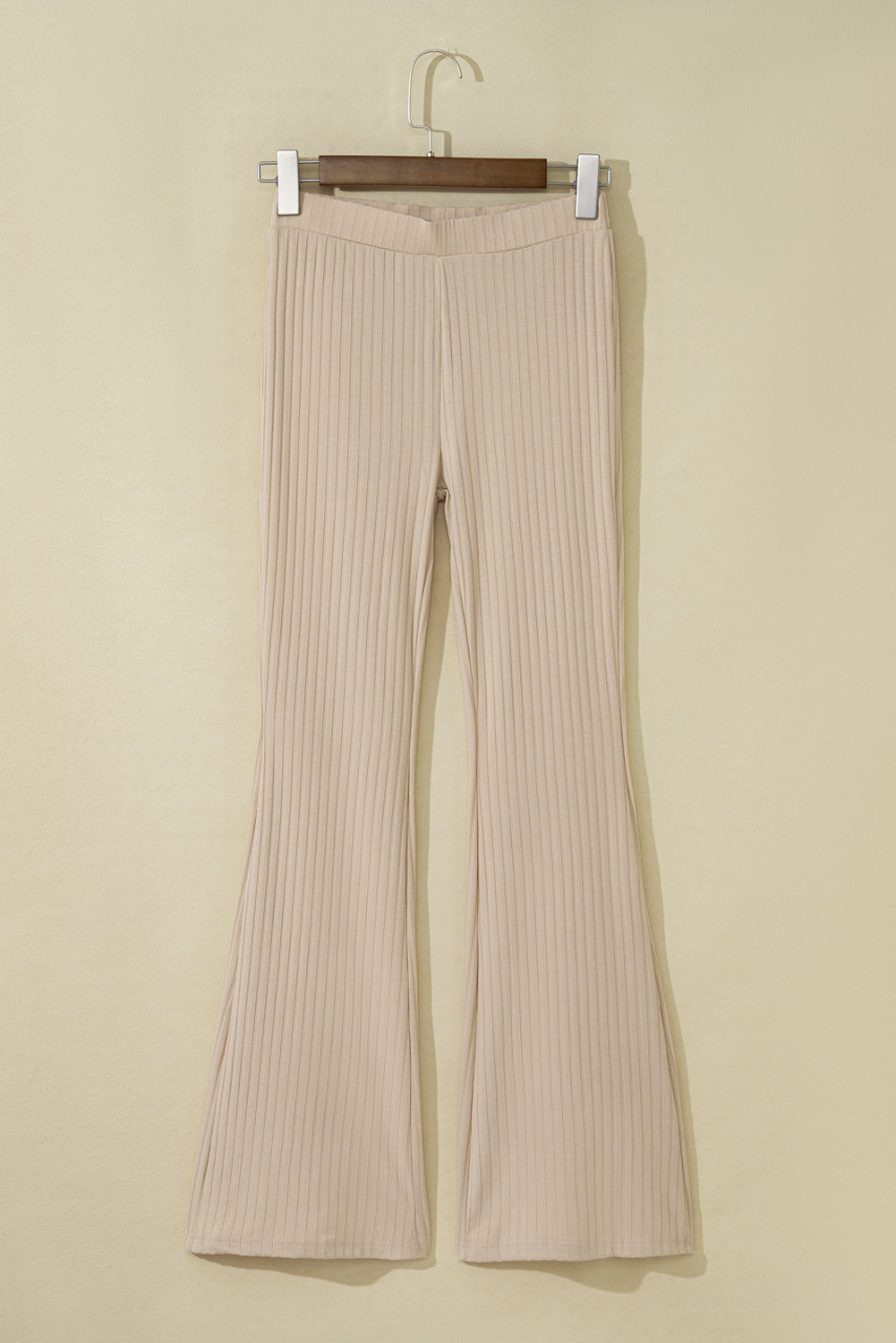 Wide Ribbed Textured Turn-down Pullover Pants Outfit