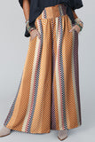 Geometric Printed Wide Leg High Waist Pants