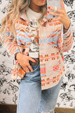 Western Aztec Print Button-Up Jacket