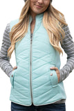 Zip-up Side Pockets Puffer Vest